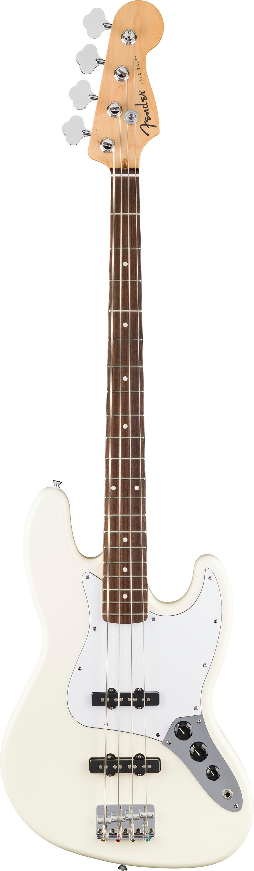 Fender Standard Series Jazz Bass Guitar in Olympic White